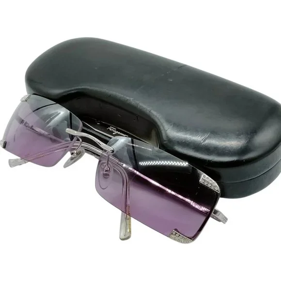 640172BC (S1) Salvatore Ferragamo Glasses Women's Silver Metal - Picture 4 of 10